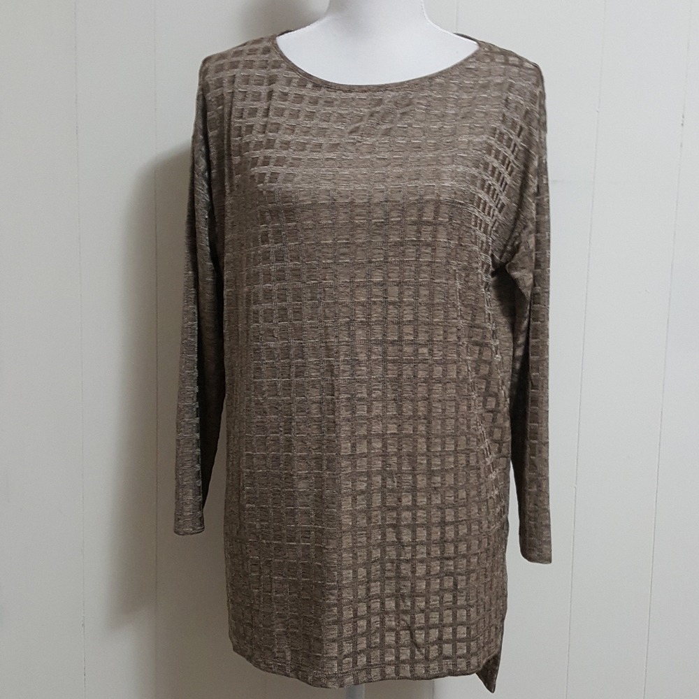 Zara WB Waffle High Low Tunic Top